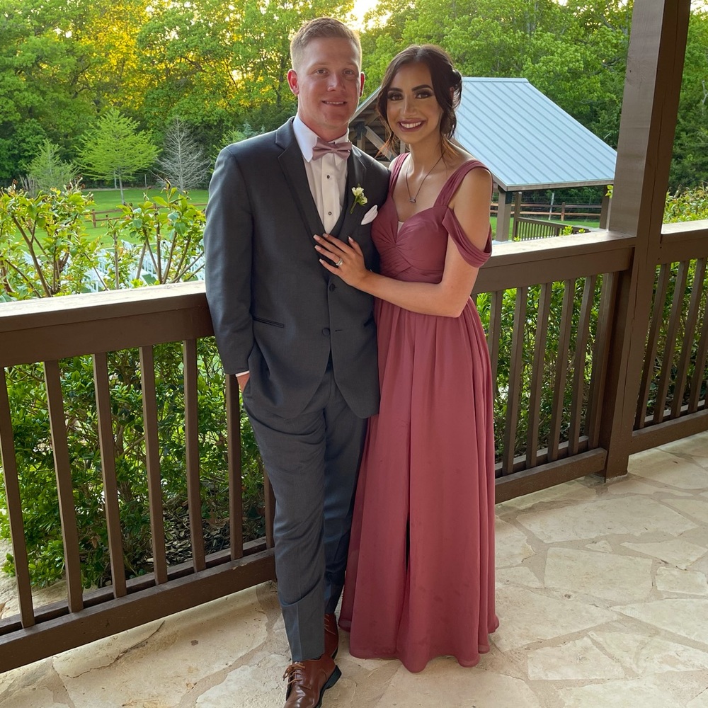 Desert rose bridesmaid dress